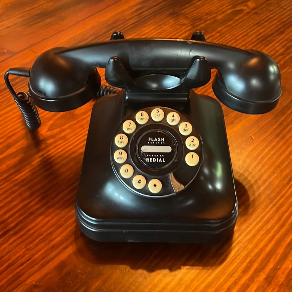 Vintage Rotary-Style Push Button Home Desk Phone